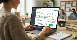 Persona crea una mappa concettuale online.